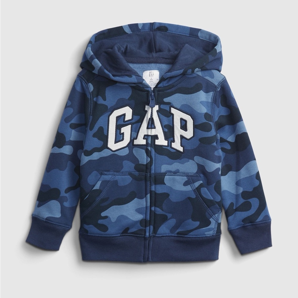 GAP Kids Blue Camouflage Zip up Hoodie